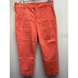 Liverpool Los Angeles Women's Coral Cropped Utility Pants Size 8 29